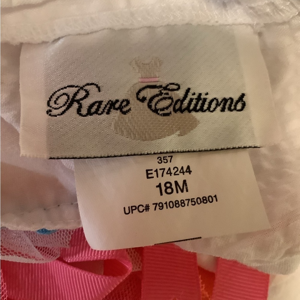 Rare edition toddler little girls pink polka dot swan wearing tutu top dress - Picture 4 of 4